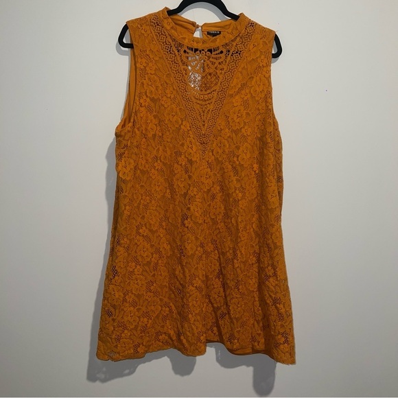 Torrid Golden Oak Mini Lace Trapeze Dress - Picture 4 of 11